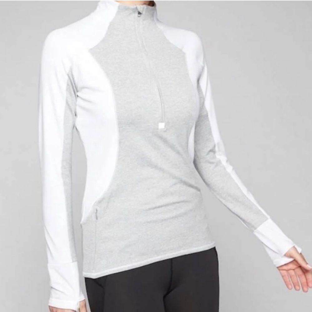 Athleta | Colorblock Running Half Zip Pullover Sweater
